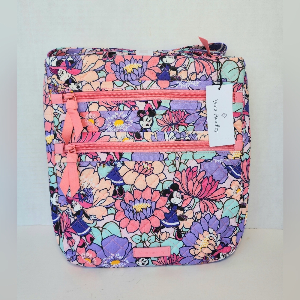Disney Vera Bradley "Minnie's Garden Party" Triple Zip Hipster  RETIRED  NWT